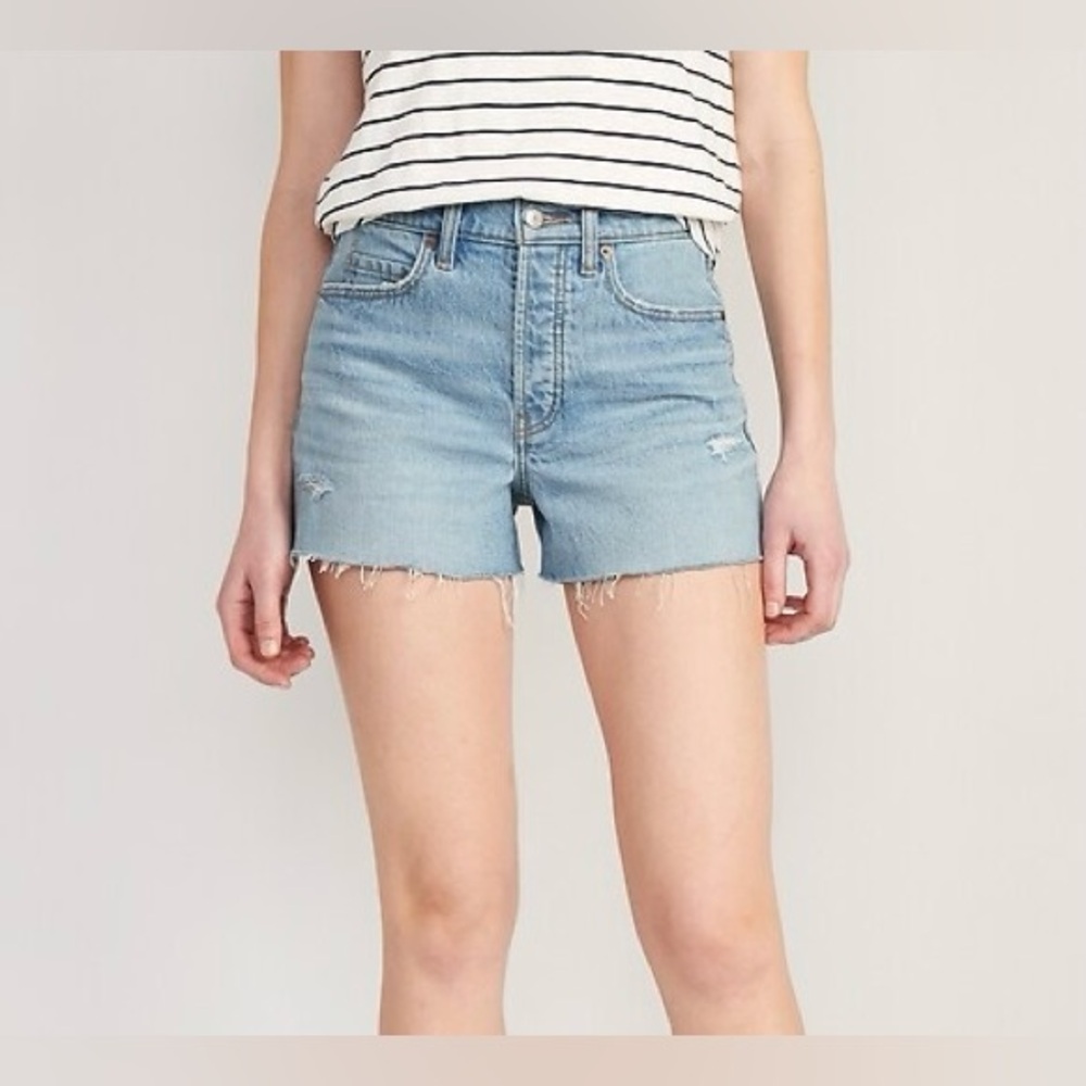 OLD NAVY - Higher High-Rise Sky-Hi A-Line Shorts Black